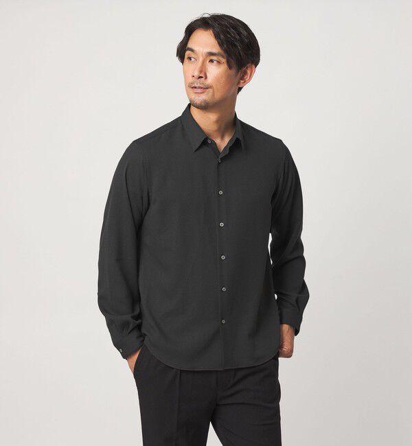 UNITED ARROWS green label relaxing「【WEB限定】JUST fit ウールライク 長袖 シャツ」|シャツ・ブラウス|