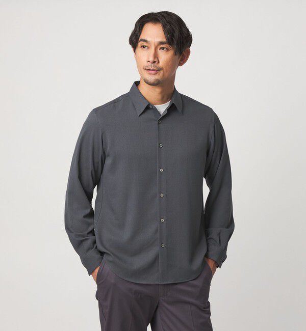 UNITED ARROWS green label relaxing「【WEB限定】JUST fit ウールライク 長袖 シャツ」|シャツ・ブラウス|