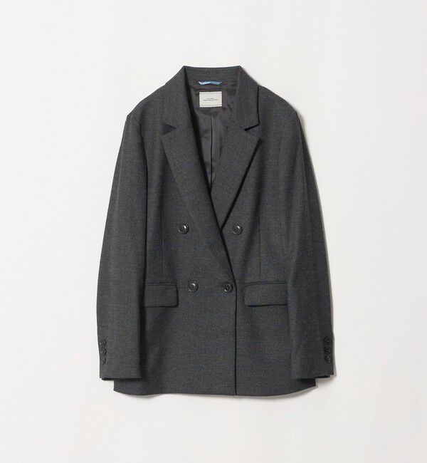 UNITED ARROWS green label relaxing「［size SHORT/TALLあり］ヘアライン ダブルジャケット ストレッチ」|テーラードジャケット|