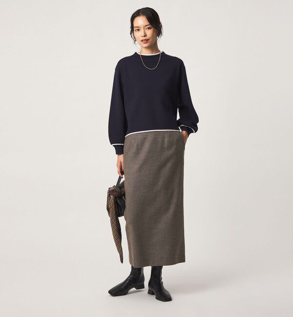 UNITED ARROWS green label relaxing「［size SHORT/TALLあり］ヘアライン タイトスカート ストレッチ」|タイト|