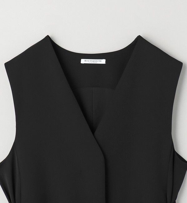 BEAUTY&YOUTH UNITED ARROWS「【WEB限定 Wardrobe DAILY MINIMAL】ダブルクロス リボンベルトジレ ウォッシャブル」|ベスト・ジレ|
