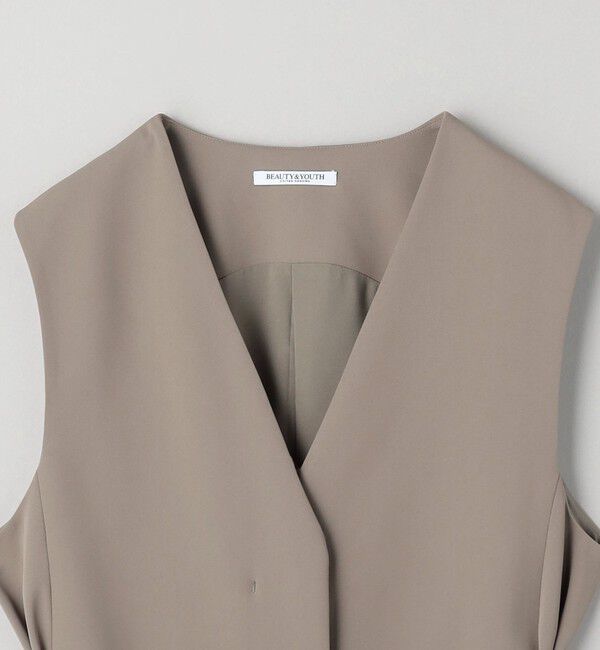 BEAUTY&YOUTH UNITED ARROWS「【WEB限定 Wardrobe DAILY MINIMAL】ダブルクロス リボンベルトジレ ウォッシャブル」|ベスト・ジレ|