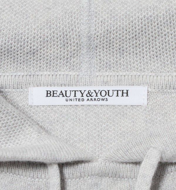 BEAUTY&YOUTH UNITED ARROWS「コットンウールブレンド ソリッド＆ボーダーニットフーディ ウォッシャブル」|ニット・セーター|