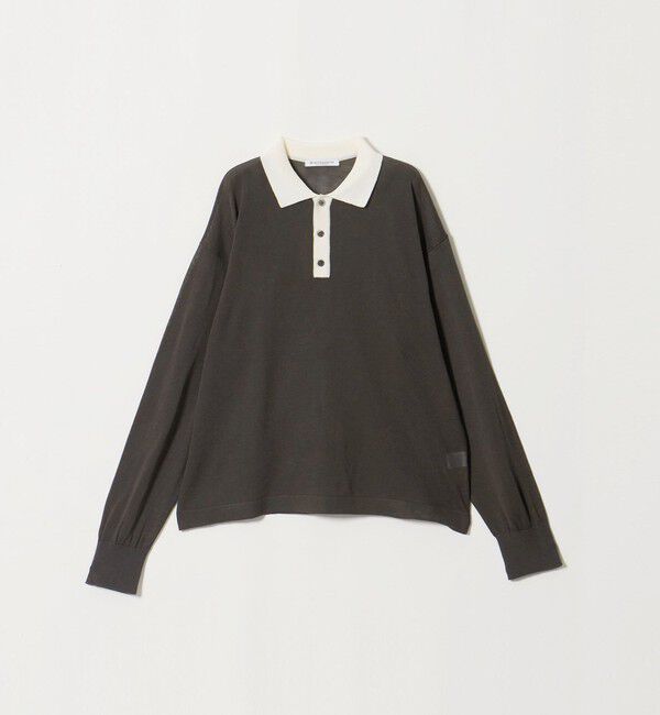 BEAUTY&YOUTH UNITED ARROWS「【WEB限定】シアー ポロカラー ニットプルオーバー」|ニット・セーター|DK.GRAY