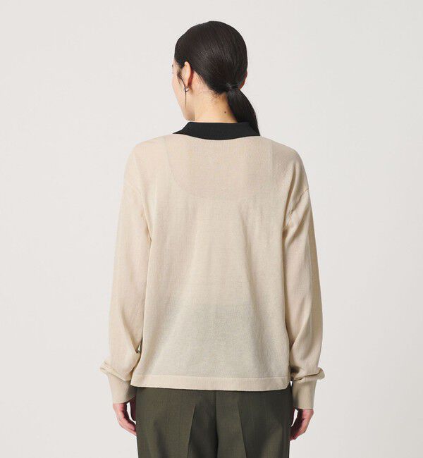 BEAUTY&YOUTH UNITED ARROWS「【WEB限定】シアー ポロカラー ニットプルオーバー」|ニット・セーター|