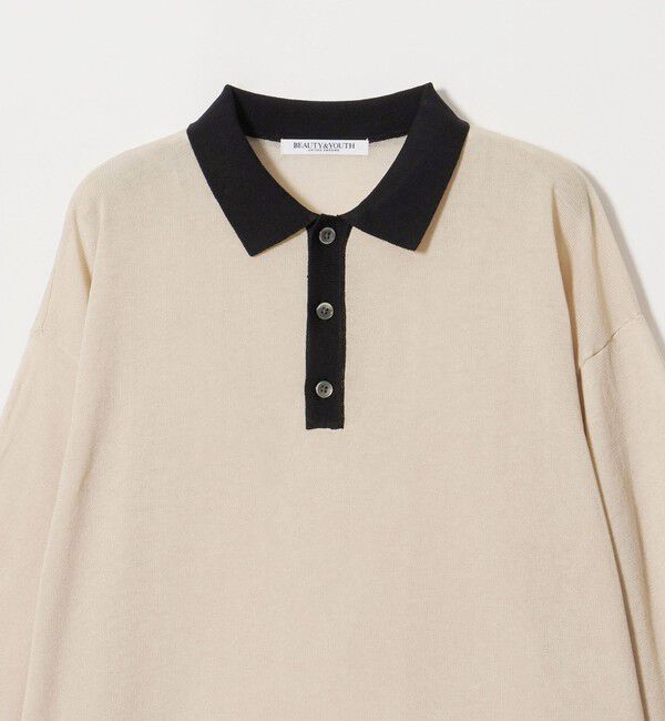 BEAUTY&YOUTH UNITED ARROWS「【WEB限定】シアー ポロカラー ニットプルオーバー」|ニット・セーター|