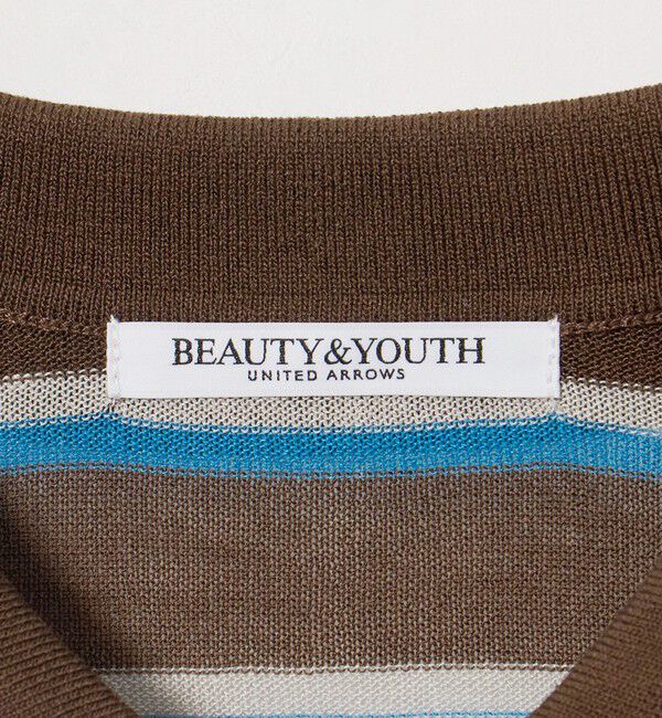 BEAUTY&YOUTH UNITED ARROWS「【WEB限定】シアー ポロカラー ニットプルオーバー」|ニット・セーター|