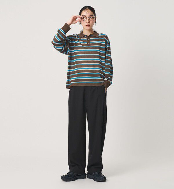 BEAUTY&YOUTH UNITED ARROWS「【WEB限定】シアー ポロカラー ニットプルオーバー」|ニット・セーター|
