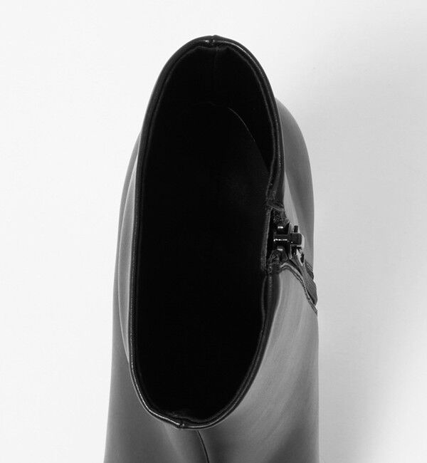 BEAUTY&YOUTH UNITED ARROWS「レザーライク オブリーク ショートブーツ」|ロングブーツ|