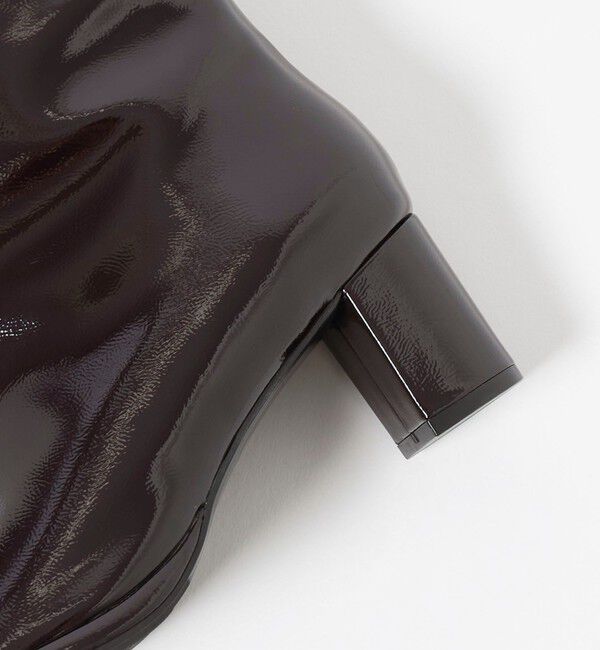 BEAUTY&YOUTH UNITED ARROWS「レザーライク オブリーク ショートブーツ」|ロングブーツ|