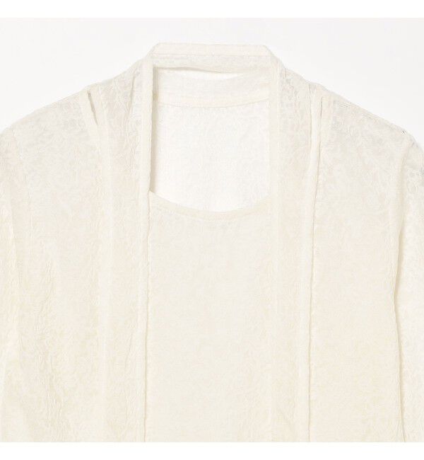 Ray BEAMS 「レース ボウカラー Tシャツ」|Tシャツ・カットソー|