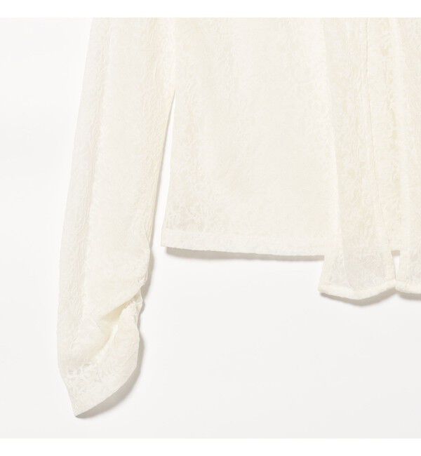 Ray BEAMS 「レース ボウカラー Tシャツ」|Tシャツ・カットソー|