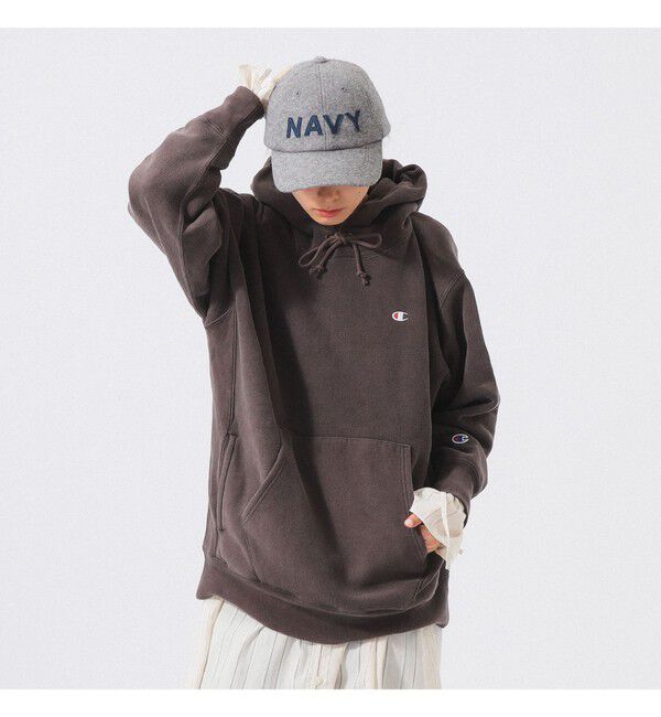 BEAMS SELECTION for WOMEN「【別注】Champion / Reverse Weave Hoodie」|スウェット・ジャージ|DARK_BROWN