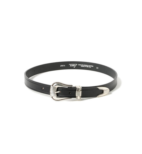 BEAMS「TORY LEATHER / 1 Creased Belt」|ベルト|BLACK