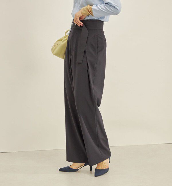 SHIPS for women「Paulo Oliveira ベルト タック パンツ ◇」|その他|