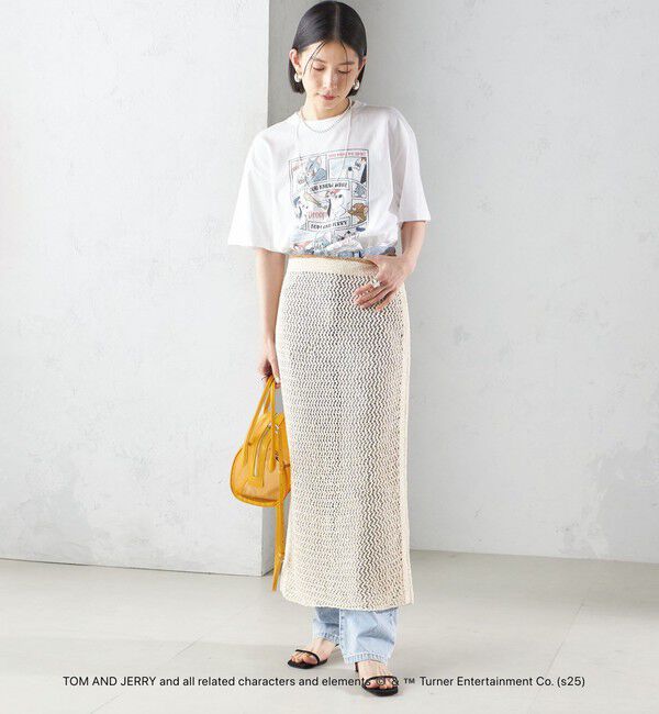 SHIPS for women「LOGAN KNITTING MILLS:〈手洗い可能〉クロシェ スカート」|スカート|