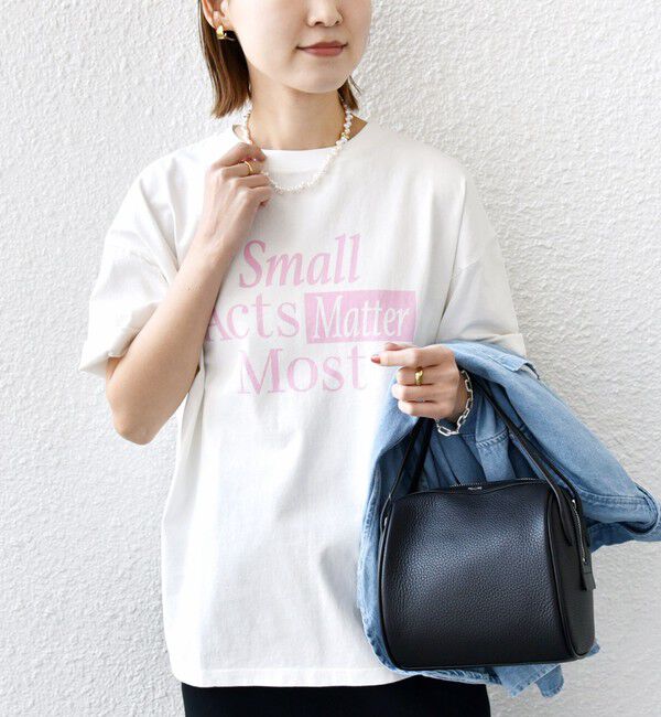 SHIPS for women「【SHIPS別注】81BRANCA:ロゴ 5分袖 TEE」|Tシャツ・カットソー|