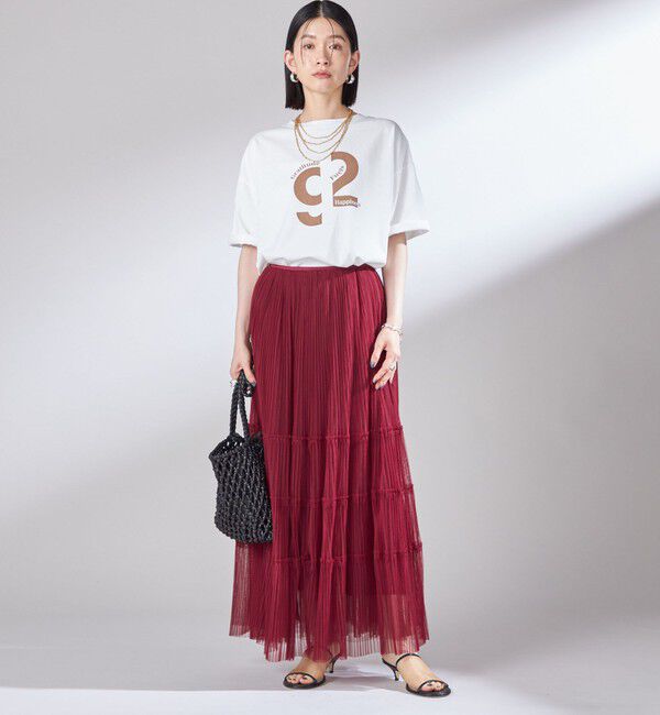 SHIPS for women「【SHIPS別注】81BRANCA:ロゴ 5分袖 TEE」|Tシャツ・カットソー|