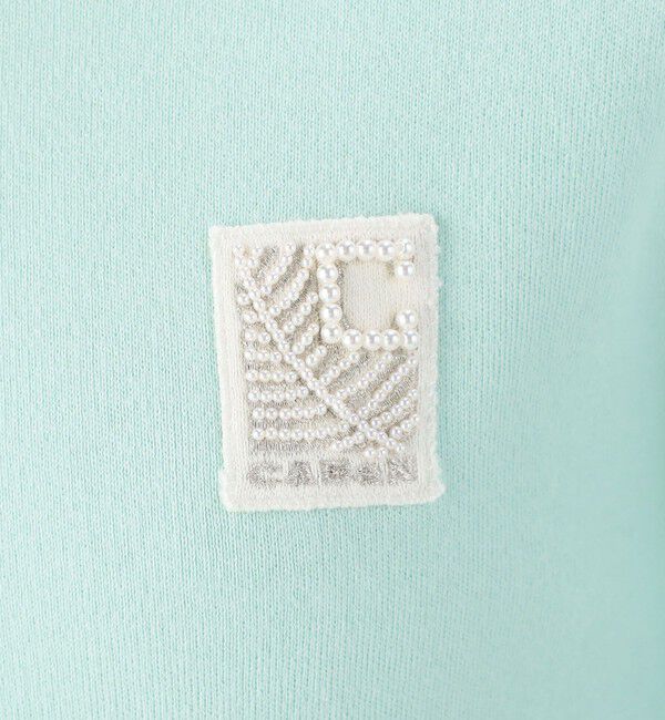CABaN「コットンカシミヤ パールロゴポロカーディガン」|カーディガン|