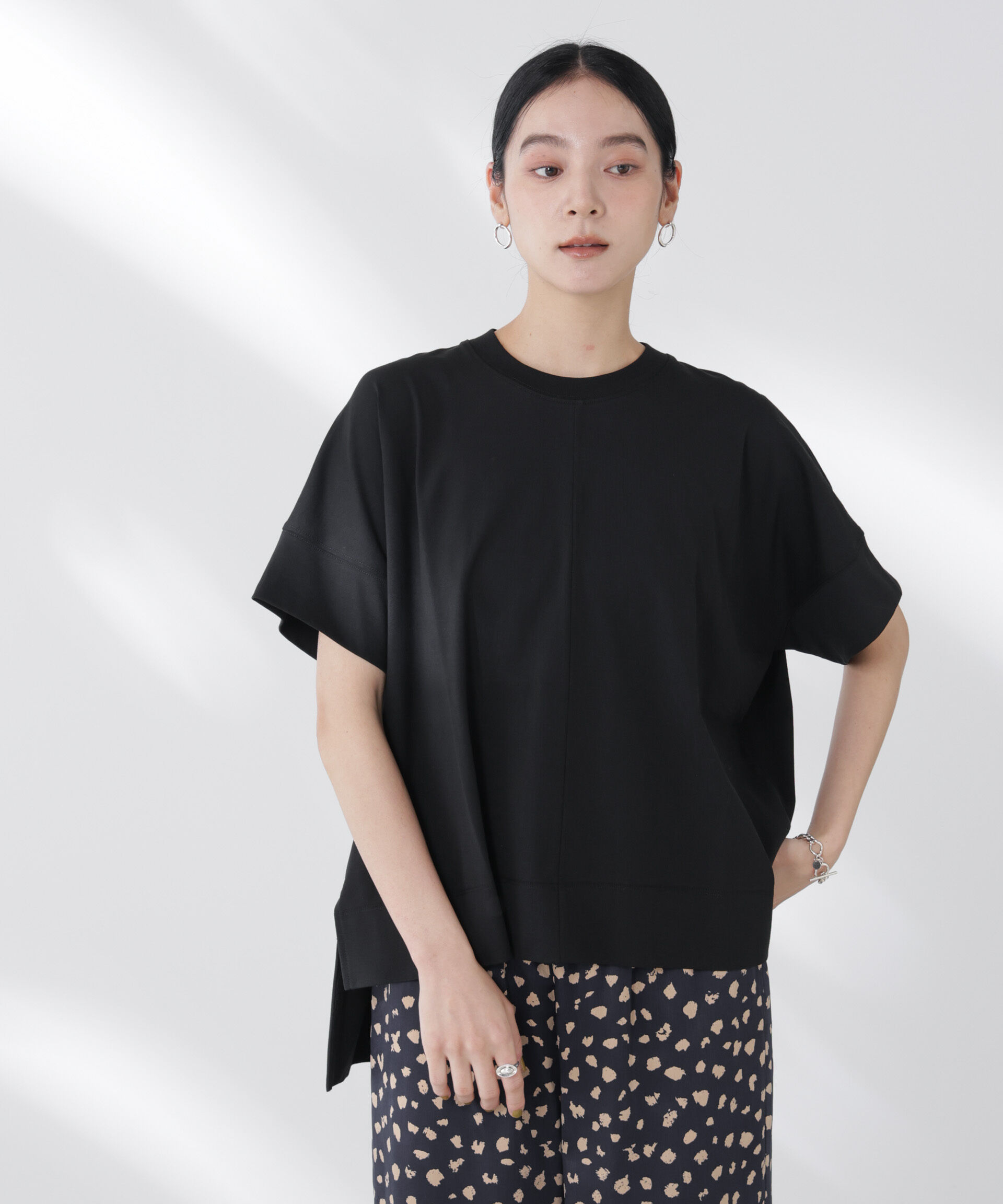 nano･universe「NANOFINE強撚コットンワイドTシャツ」|Tシャツ・カットソー|