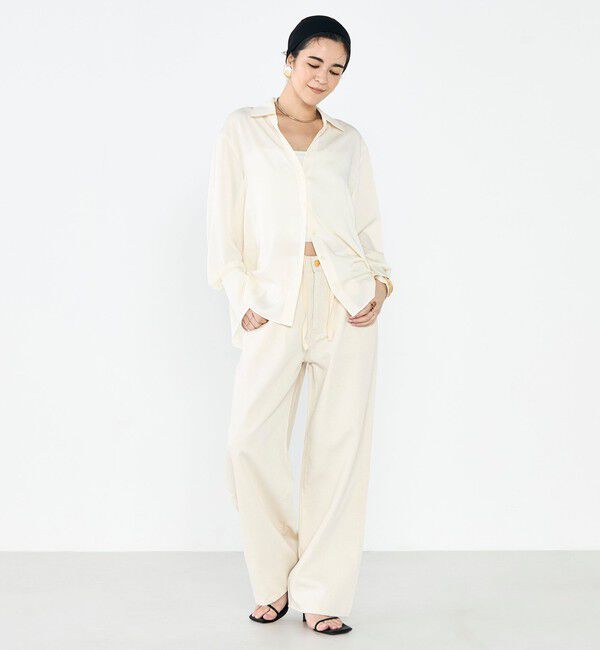 Rie Miller「【RM denim】リネン混ひも付きリラックスパンツ」|その他|