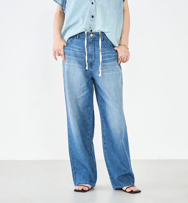 Rie Miller「【RM denim】リネン混ひも付きリラックスパンツ」|その他|