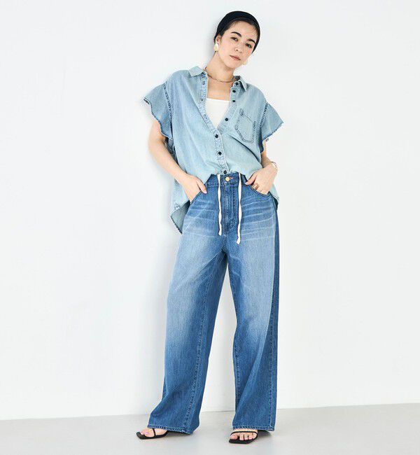 Rie Miller「【RM denim】リネン混ひも付きリラックスパンツ」|その他|