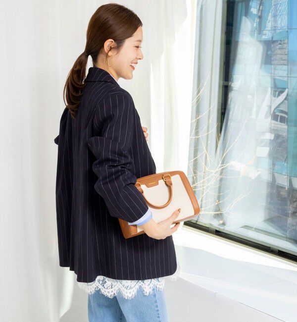 NOLLEY'S「【WEB＆一部店舗限定色アイテム】ウォッシャブルストライプオーバージャケット」|テーラードジャケット|