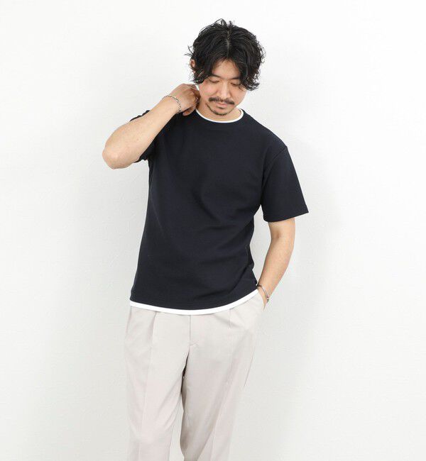 NOLLEY'S goodman「ケーブルニットダブルカラーTee 26SS」|Tシャツ・カットソー|