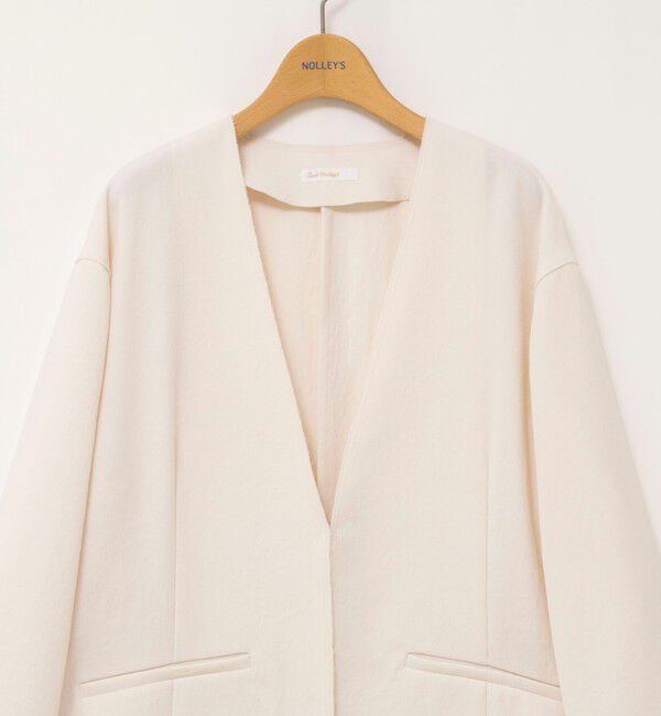 NOLLEY'S「ウォッシャブルFRINGE LIGHT JACKET」|ノーカラージャケット|
