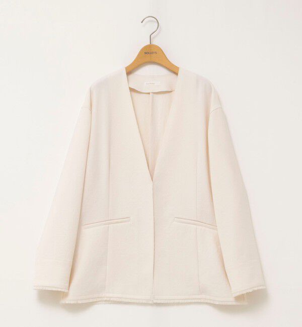NOLLEY'S「ウォッシャブルFRINGE LIGHT JACKET」|ノーカラージャケット|