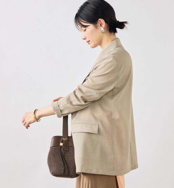 NOLLEY'S sophi「《セットアップ対応》ウォッシャブルリネンライクシアーボイルジャケット」|テーラードジャケット|