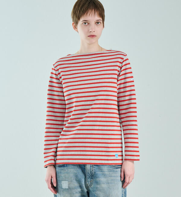 ORCIVAL「ORCIVAL | コットンロード ボートネックフレンチバスクTシャツ WOMEN」|Tシャツ・カットソー|