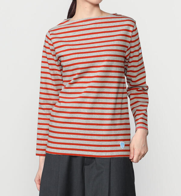 ORCIVAL「ORCIVAL | コットンロード ボートネックフレンチバスクTシャツ WOMEN」|Tシャツ・カットソー|