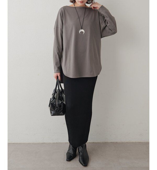  「《インナー使いにおすすめ》シャツテールカットプルオーバー」|Tシャツ・カットソー|