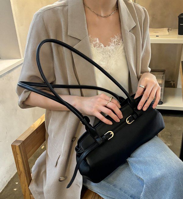  「【REI企画】バックルロングショルダーバッグ」|トートバッグ|