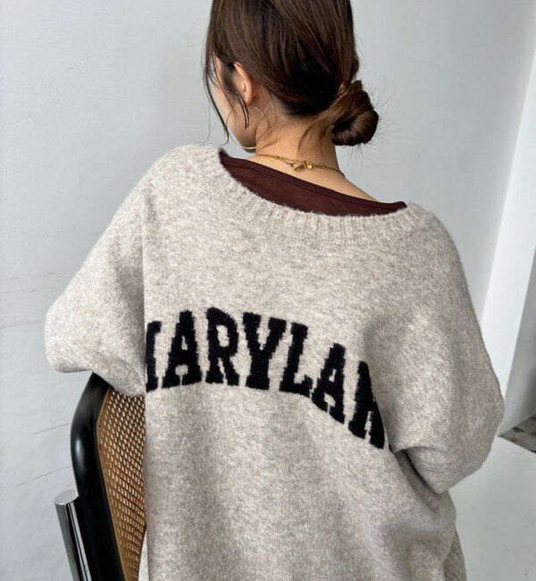  「MARYLANDロゴ2wayワイドプルオーバー」|ニット・セーター|