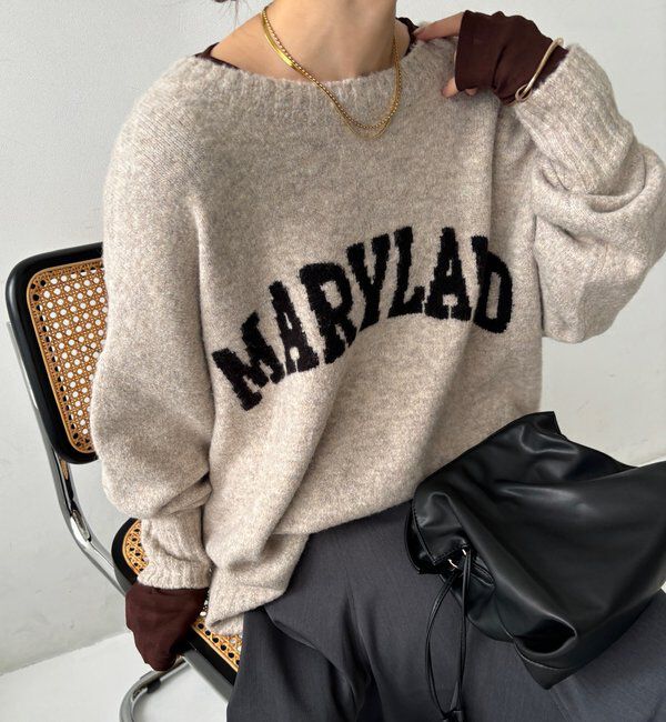  「MARYLANDロゴ2wayワイドプルオーバー」|ニット・セーター|