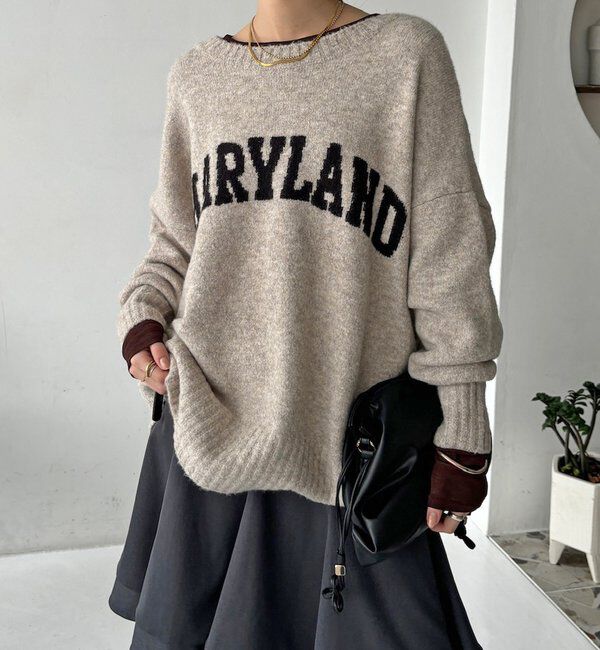  「MARYLANDロゴ2wayワイドプルオーバー」|ニット・セーター|