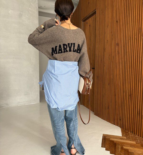  「MARYLANDロゴ2wayワイドプルオーバー」|ニット・セーター|