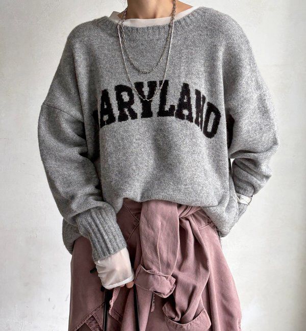  「MARYLANDロゴ2wayワイドプルオーバー」|ニット・セーター|