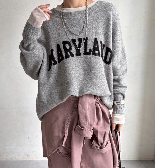  「MARYLANDロゴ2wayワイドプルオーバー」|ニット・セーター|