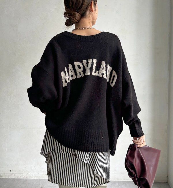  「MARYLANDロゴ2wayワイドプルオーバー」|ニット・セーター|