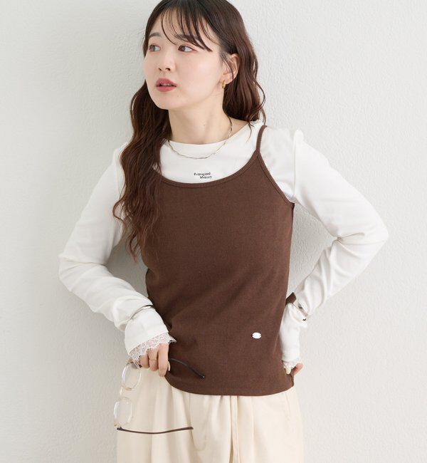  「【5色展開】カラーリブキャミソール」|キャミソール|