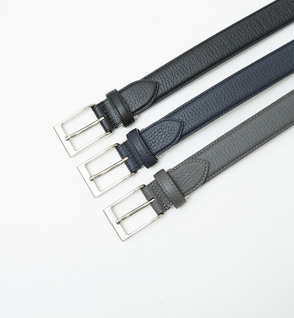 ABAHOUSE「【Made in Japan】シュリンク レザーベルト 30mm」|ベルト|