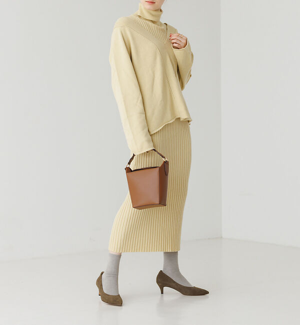 LOWELL things「【GISELe掲載】Macheri/レザーBOX型ハンドショルダーBAG」|ハンドバッグ|