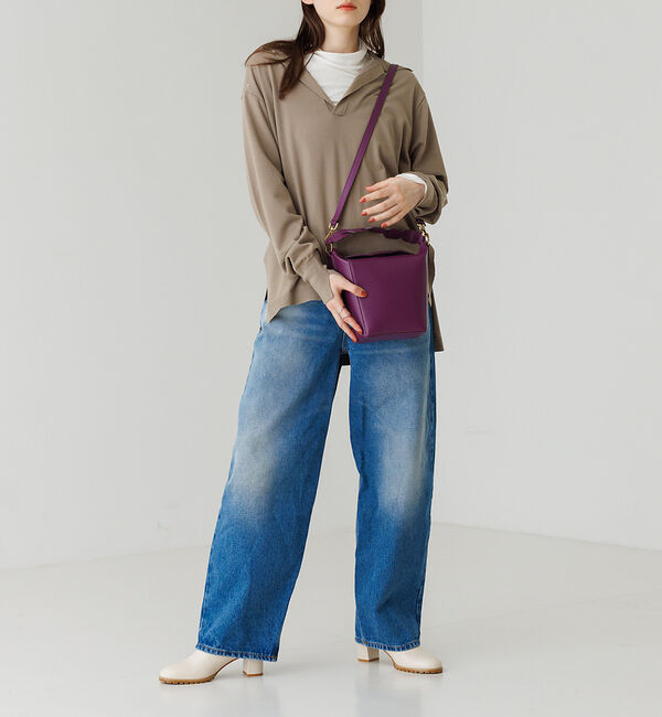 LOWELL things「【GISELe掲載】Macheri/レザーBOX型ハンドショルダーBAG」|ハンドバッグ|