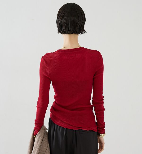 The Store by C' 「【COCUCA】ウールシフォンリブプルオーバー」|Tシャツ・カットソー|