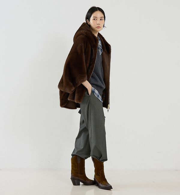 The Store by C' 「【LOU ANDREA】REVERSIBLE CAPE／リバーシブルフェイクファ」|その他|
