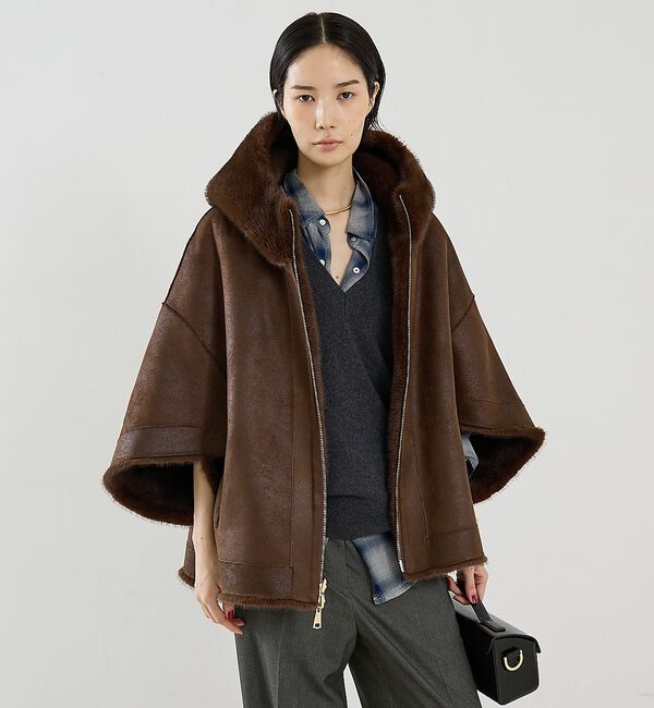 The Store by C' 「【LOU ANDREA】REVERSIBLE CAPE／リバーシブルフェイクファ」|その他|